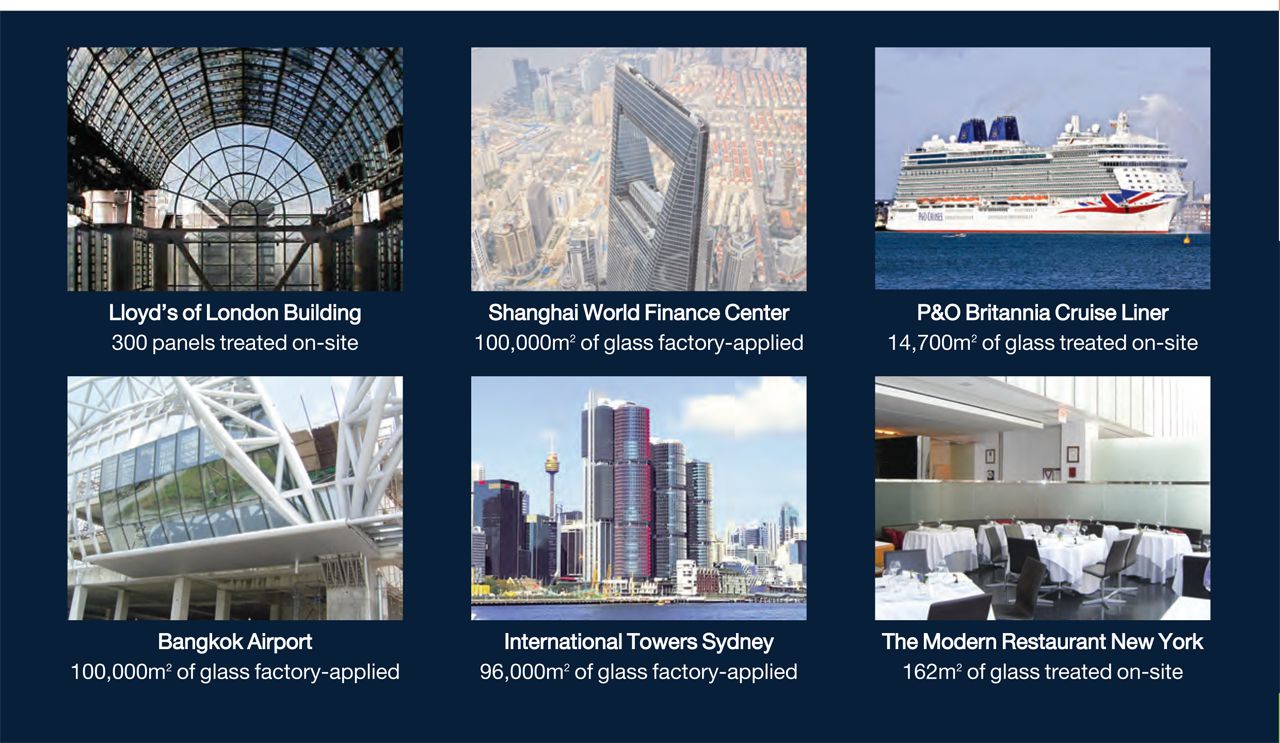 Clearshield Eco-Glass - Examples of application